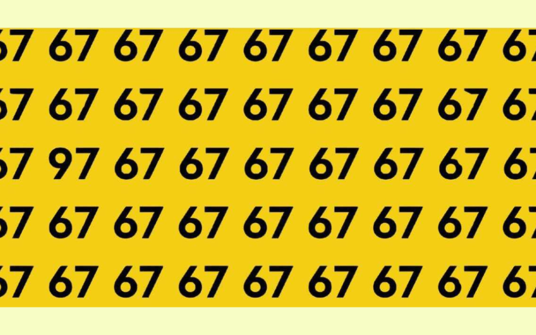 Optical Illusion: Only a real math genius can spot the number 97 among 67s
