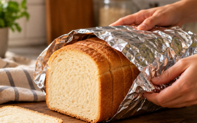 Keep Bread Soft Longer: Wrap cooled loaves in aluminium foil; freezer works best for extra days